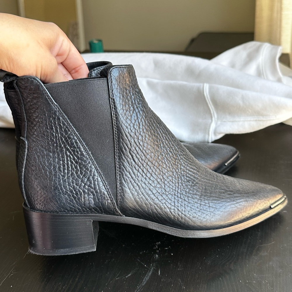 Acne Studios Black Leather Ankle Boots - Women's